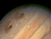 Die Einschlaege der Fragmente "D" und "G" . (Hubble Space Telescope)